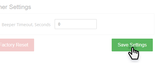 Saving settings