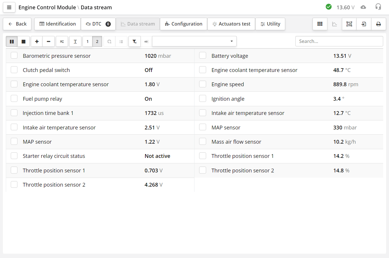 Datastream section